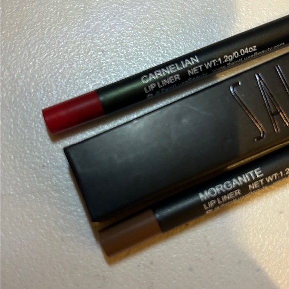 5 for $35 ☆ SAINT LUXE Lip Liner Duo Carnelian + Morganite (Red & Mauve) - Picture 2 of 2